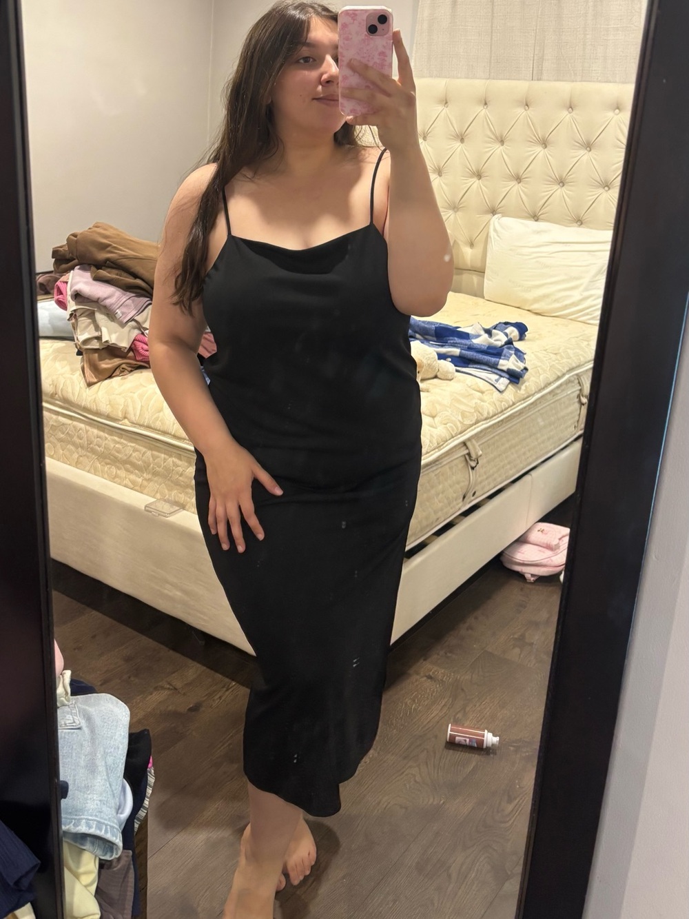 H&M Black Dress with side slit NWT